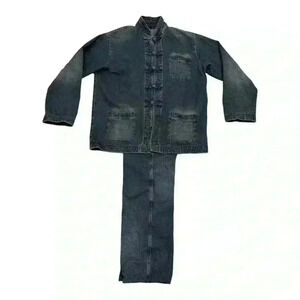 A.P.C. Denim Kung Fu Jacket and Pants Indigo Blue  Men’s Size:1